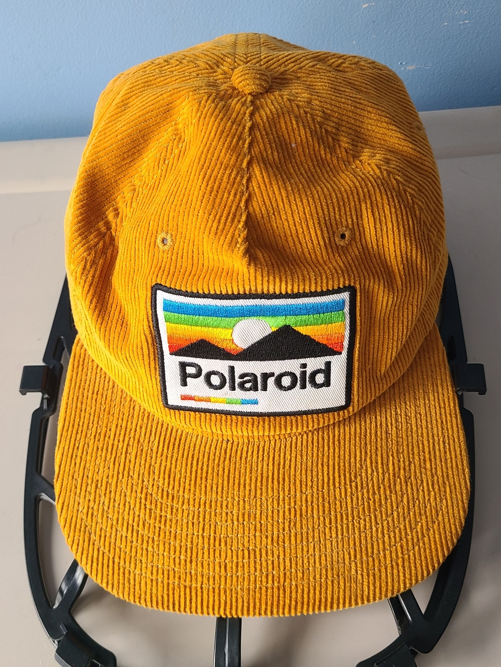 Polaroid Mustard Yellow Corduroy Logo Cap